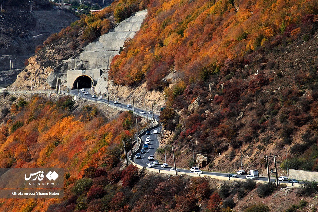 طبیعت پاییزی جاده چالوس