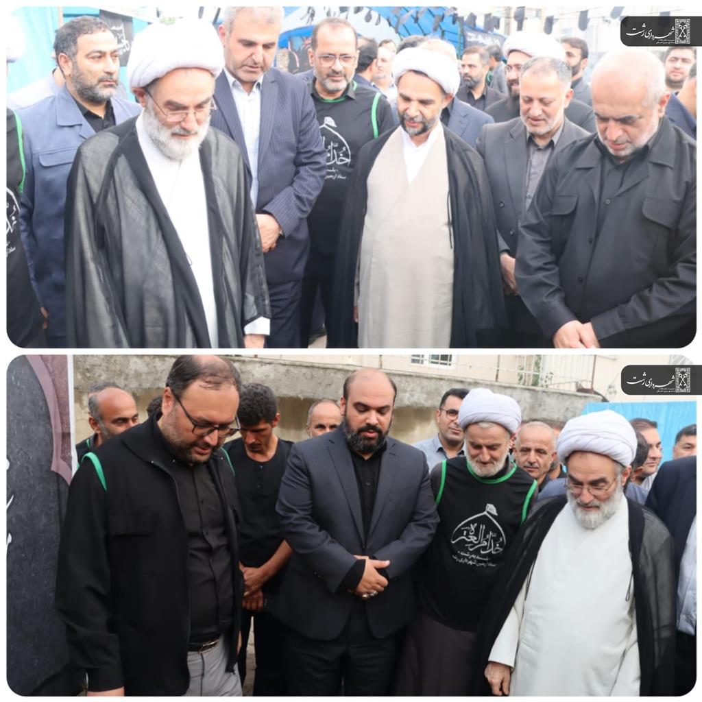 برگزاری مراسم کلنگ زنی احداث حسینیه موکب خدام العتره شهرداری رشت