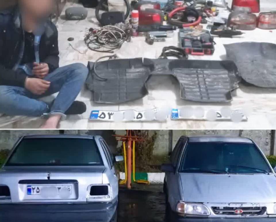 زمین گیر شدن سارق حرفه ای خودرو با تیراندازی پلیس در رشت