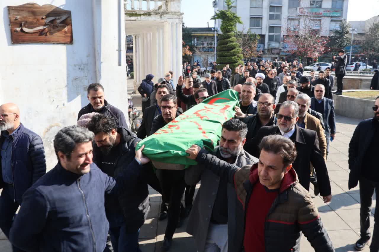 تشییع پیکر «محمد تجدد» هنرمند و کارگردان تئاتر در رشت