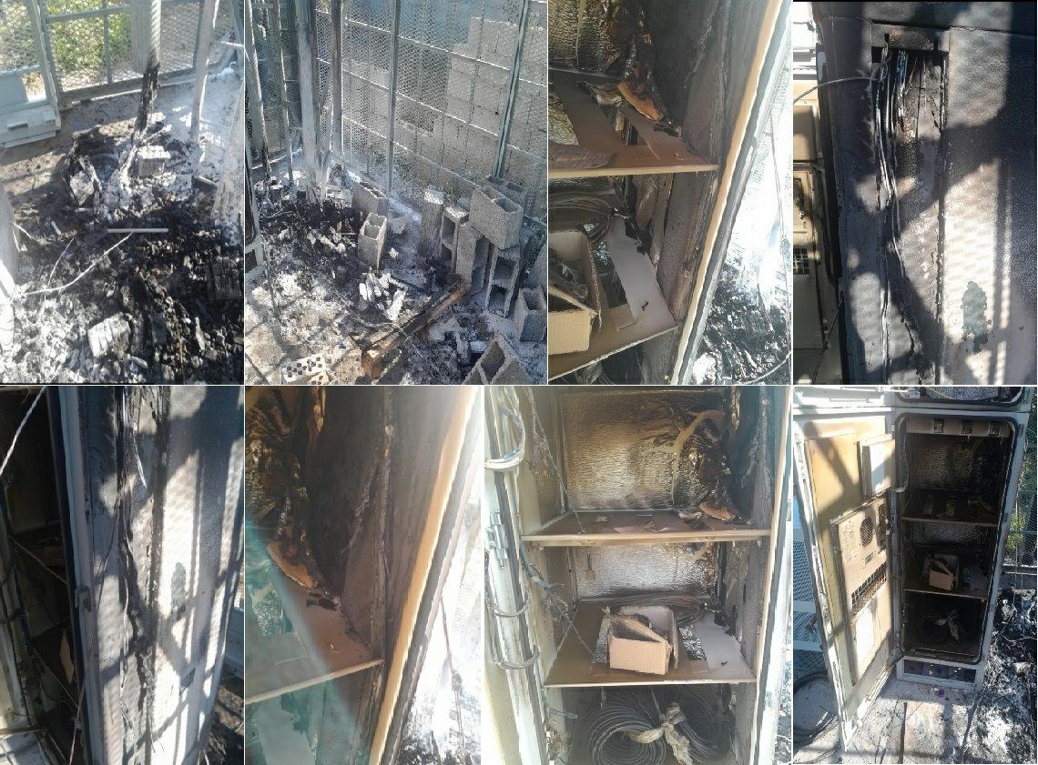  آتش سوزی و تخریب دکل مخابرات رشت به دلیل اختلاف حساب با یکی از شرکت‌های مخابراتی