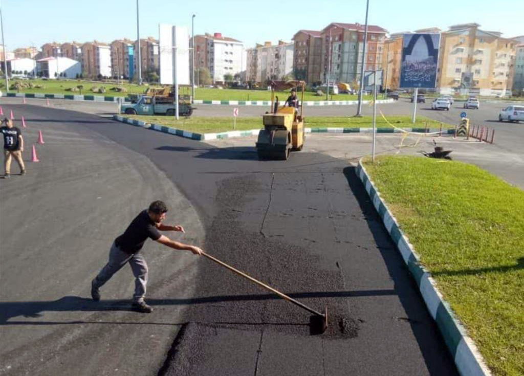 روکش آسفالت خیابان های مسکن مهر رشت