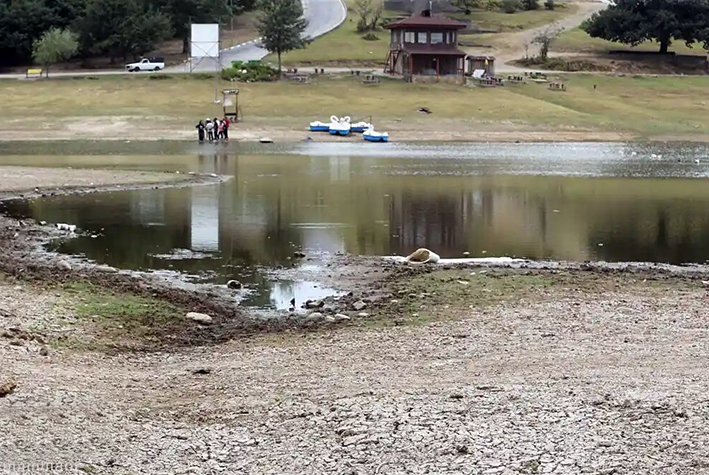 کاهش بارش‌ و آبیاری شالیزارها دریاچه سقالکسار رشت را موقتی خشکاند