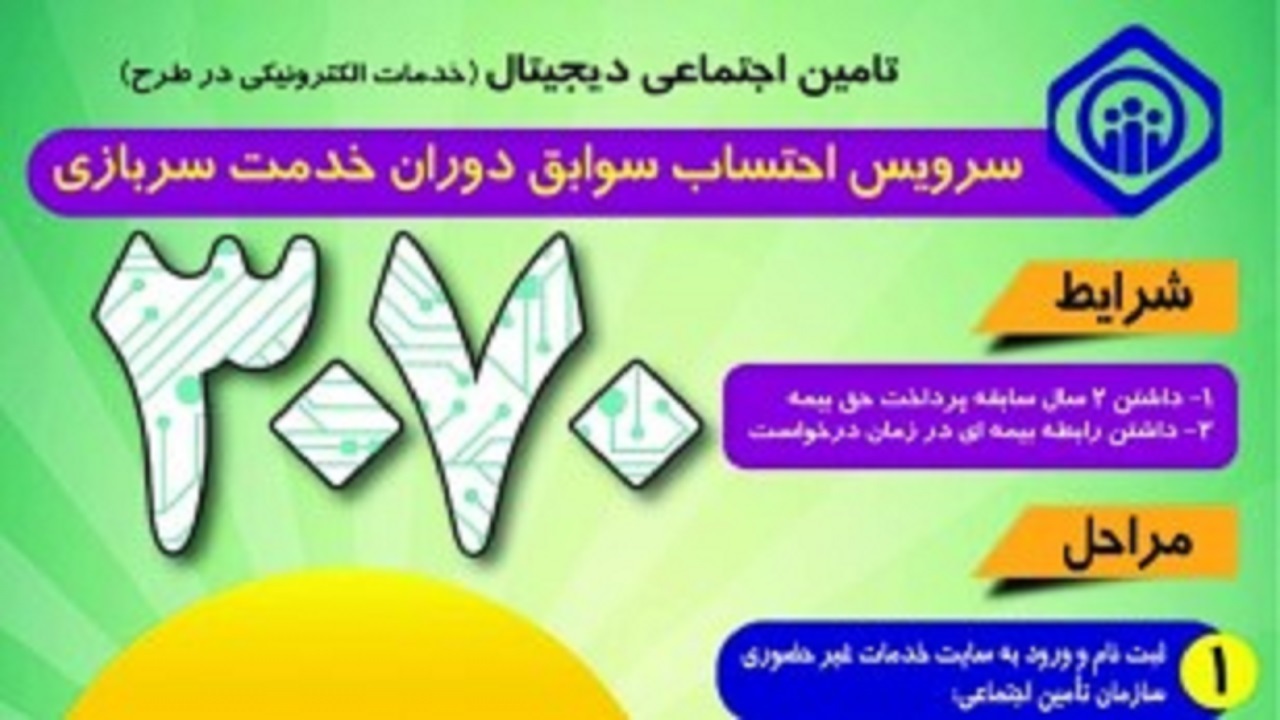 خرید غیر حضوری دوران خدمت سربازی به عنوان سابقه بیمه تامین اجتماعی در گیلان