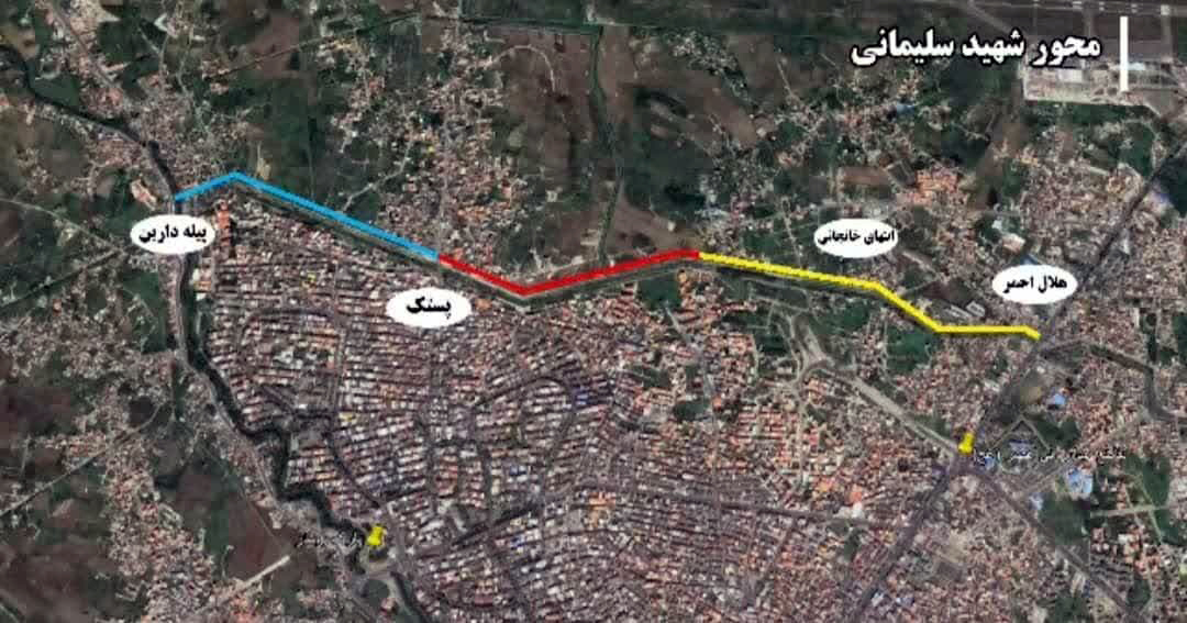 آغاز عملیات خاکریزی محور شهید سلیمانی