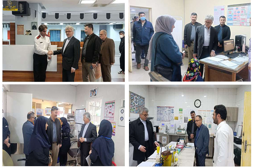 بازدید میدانی رئیس دانشگاه علوم پزشکی گیلان از بیمارستان‌های شرق استان