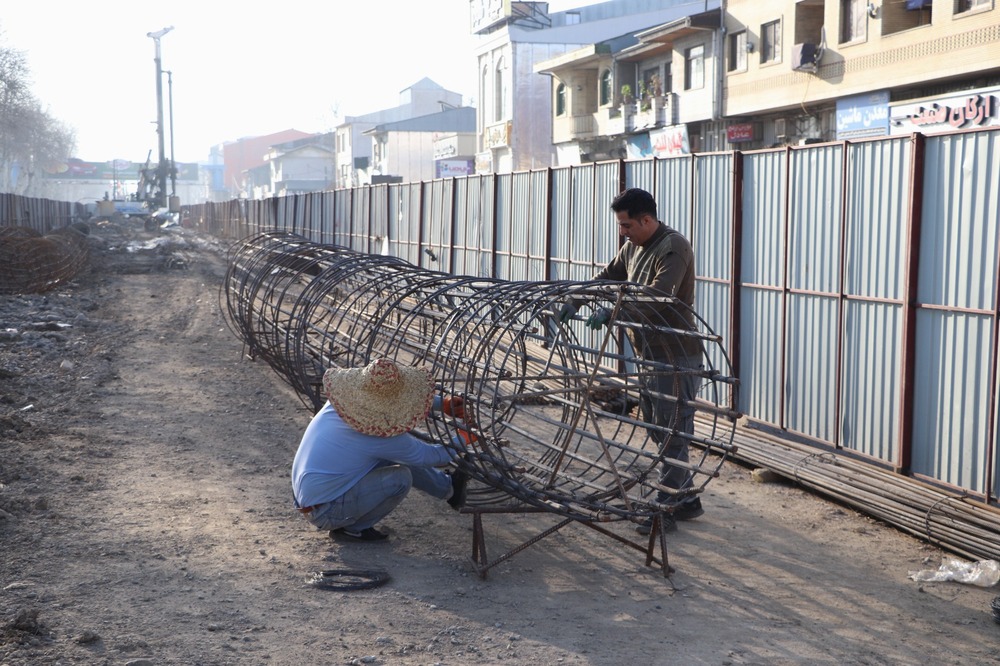 آخرین وضعیت احداث تقاطع های غیر همسطح آیت الله رودباری و شهید باهنر رشت