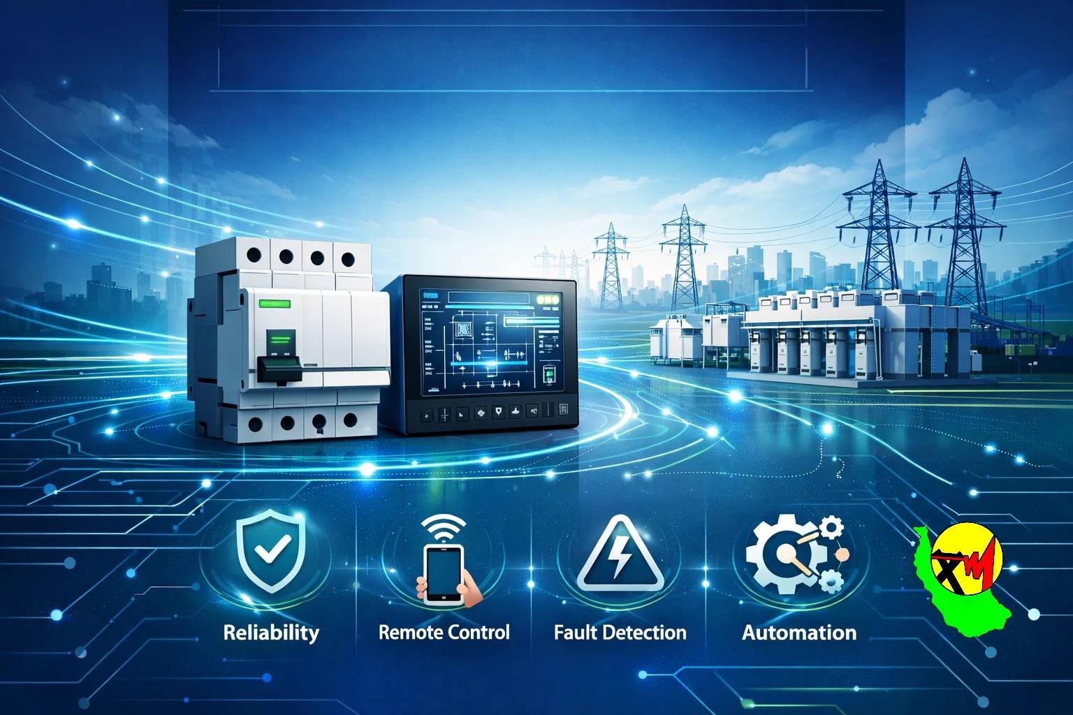  افزایش پایداری شبکه برق گیلان با نصب ۱۰۰ کلید اتوماسیون جدید